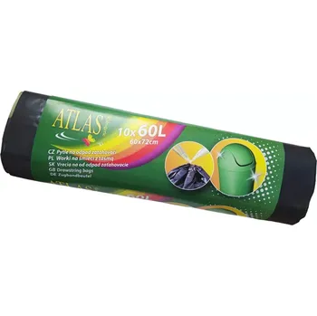 Pytle na odpadky Pytle na odpad 1074 60 l černé, 60 x 72 cm