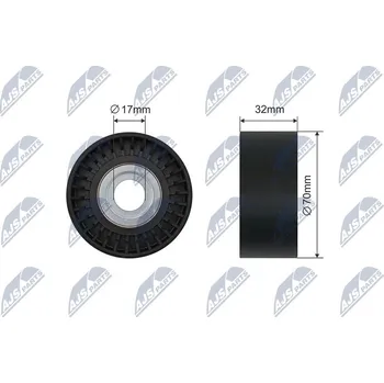 Auto-moto Napínací kladka, žebrovaný klínový řemen NTY RNK-BM-055