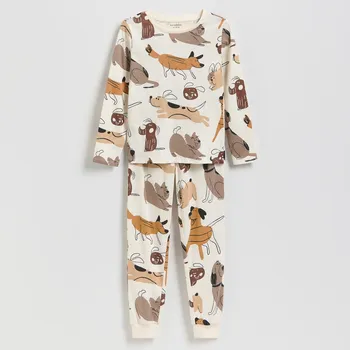 Reserved - Dvoudílná pyžamová souprava s potiskem - krémová - 576GC-01X - 576GC-01X-U11