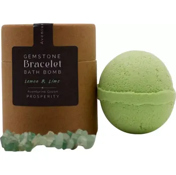 bomba do koupele Awm Dárková sada - bomba do koupele Citrón & Limetka s náramkem Zelený Avanturín