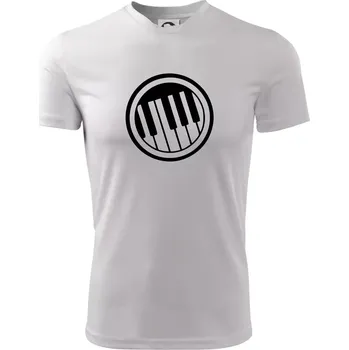 Pánské tričko Piano kruh - Pánské triko Fantasy sportovní (dresovina) - S ( Bílá )