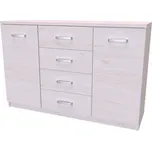 NÁBYTEK MIKULÍK s.r.o. Praktická dětská komoda JONY 3, olše, 130x86 cm, s dvířky a zásuvkami Šířka: 130, Výška: 86, Dekor: modřín latté