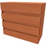 NÁBYTEK MIKULÍK s.r.o. Komoda TARA L, 100x88cm, olše, moderní bezúchytkový design, 4 zásuvky Šířka: 100, Výška: 88, Dekor: olše