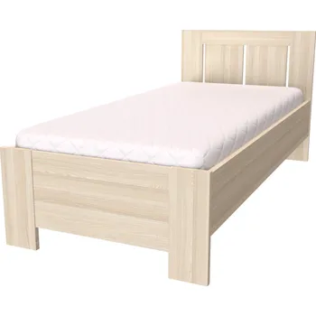 Postel NÁBYTEK MIKULÍK s.r.o. LILI - postel 80x200cm / 90x200cm Dekor: olše, Šířka pro matraci: 80cm, Varianta: Síla bočnice 18mm Dekor: akácie světlá