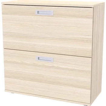 Botník NÁBYTEK MIKULÍK s.r.o. TRIANGL 6 - botník se dvěma zásuvkami, 80x35x82cm Dekor: olše Šířka: 80cm, Dekor: akácie světlá