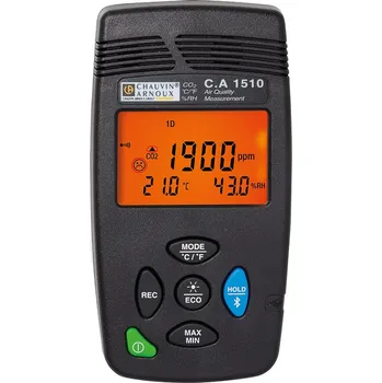 Detektor CO Chauvin Arnoux C.A 1510 Měřič teploty, vlhkosti a CO₂ černý