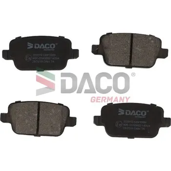Brzdová destička Sada brzdových destiček, kotoučová brzda DACO GERMANY 322019