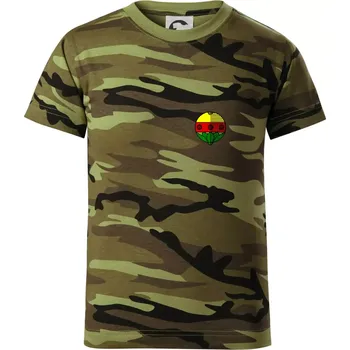 Chlapecké tričko Prší - Kule - prso - Dětské maskáčové triko - 104-110cm / 3-4 roky ( Zelený maskáč )