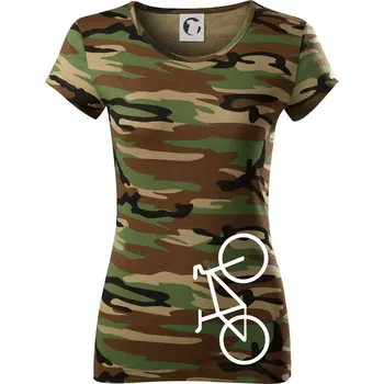 Kolo na výšku - Dámské maskáčové triko - 2XL ( Hnědý maskáč )