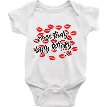 Kojenecké oblečení Pusinky Zase tady byly tetičky - Body kojenecké s krátkým rukávem - Krátký r. 12-18 měs ( Bílá )