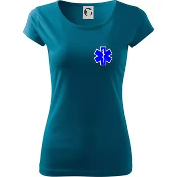 Dámské oblečení Hvězda samostatná - záchranář / rescue - Dámské triko Pure - XL ( Petrolejová )