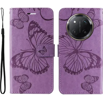 Pouzdro na mobilní telefon Big Butterfly knížkové pouzdro na Honor Magic 7 Lite 5G - fialové