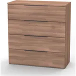 NÁBYTEK MIKULÍK s.r.o. Praktická komoda VARIO 4, 80x86.5cm, olše s černou úchytkou Šířka: 80, Výška: 86.5, Dekor: akácie skořice