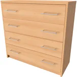 NÁBYTEK MIKULÍK s.r.o. Komoda AURA 1, olše, 90x86x36 cm, laminovaná dřevotříska, univerzální využití Šířka: 90, Výška: 86, Dekor: buk