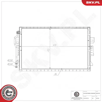 Ventilátor topení a klimatizace Kondenzátor klimatizace ESEN SKV 86SKV599