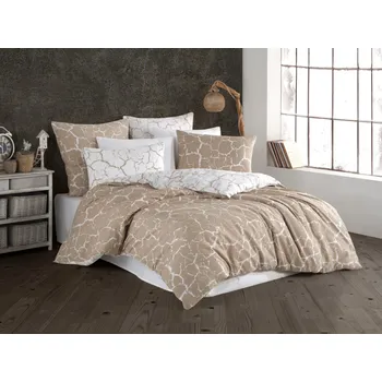 Povlečení Brotex Povlečení francouzské bavlna 200x200,70x90 Misty beige