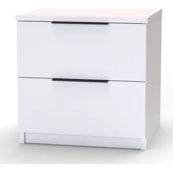 Noční stolek NÁBYTEK MIKULÍK s.r.o. VARIO - noční stolek, 45x45.5x40cm Dekor: olše, Úchytka: Černá Šířka: 45, Výška: 45.5, Dekor: bílá struktura