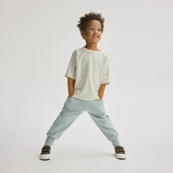 Reserved - Bavlněné jogger kalhoty - modrá - 180FI-55X - 180FI-55X-80