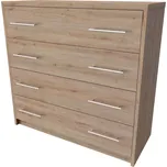 NÁBYTEK MIKULÍK s.r.o. Komoda AURA 1, olše, 90x86x36 cm, laminovaná dřevotříska, univerzální využití Šířka: 90, Výška: 86, Dekor: dub grande