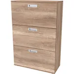 NÁBYTEK MIKULÍK s.r.o. Botník TRIANGL 5, olše, 80x35x120cm, odolné lamino, elegantní design Šířka: 80, Výška: 120, Dekor: dub kansas