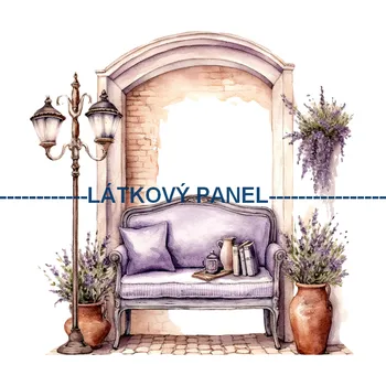 Látkový panel - Levandule - LE-36 Velikost: 30x30cm, Materiál: Teplákovina nepočesaná