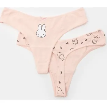 Kalhotky Sinsay - Tanga stringy 2 ks Miffy - vícebarevná - 605AL-MLC - 605AL-MLC-M