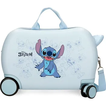 JOUMMABAGS Dětský kufřík odrážedlo na kolečkách LILO A STITCH Happy blue 45 x 31 x 20