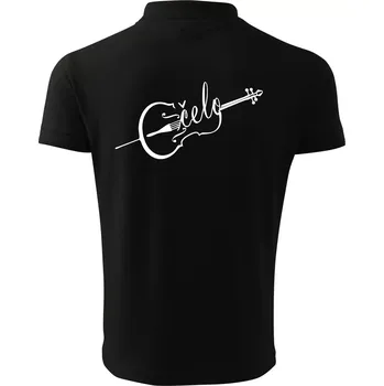 Pánská košile Čelo nápis - Polokošile pánská Pique Polo 203 - S ( Černá )