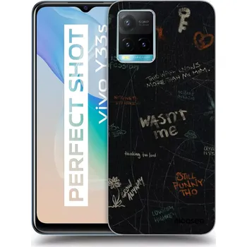 Pouzdro na mobilní telefon Picasee silikonový černý obal pro Vivo Y33s - CONFESSION