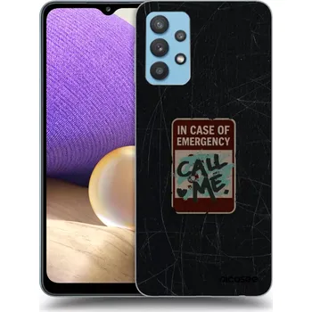 Pouzdro na mobilní telefon Picasee silikonový průhledný obal pro Samsung Galaxy A32 4G SM-A325F - EMERGENCY