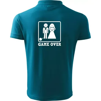 Pánská košile Game Over rozlučka - Polokošile pánská Pique Polo 203 - 3XL ( Tmavý tyrkys )