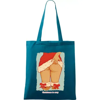 Christmas is sexy - Taška bavlněná - 42 x 38 cm ( Petrolejová )
