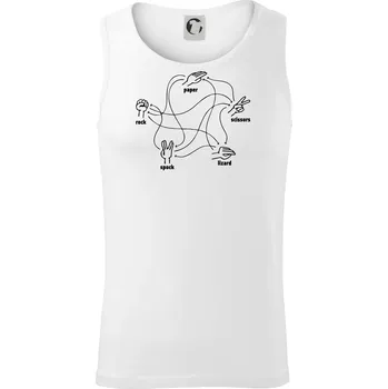 Kámen nůžky papír Spock - Tílko pánské Core - M ( Bílá )