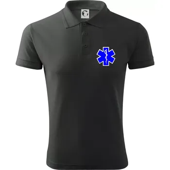 Pánská košile Hvězda samostatná - záchranář / rescue - Polokošile pánská Pique Polo 203 - 3XL ( Tm. břidlice (šedozelená) )