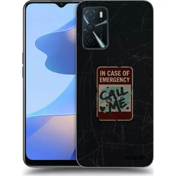 Pouzdro na mobilní telefon Picasee silikonový černý obal pro OPPO A16 - EMERGENCY