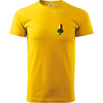 Prší - Žaludy - prso - Triko extra velké (5-8XL) - 8XL ( Žlutá )
