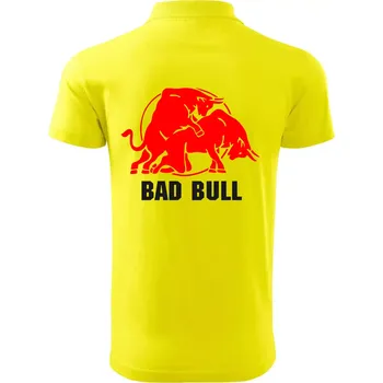 Pánská košile Bad Bull - Polokošile pánská Pique Polo 203 - 5XL ( Citrónová )