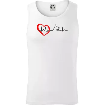 Německý ovčák ekg - Tílko pánské Core - M ( Bílá )