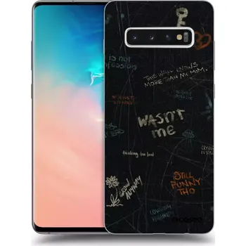 Pouzdro na mobilní telefon Picasee silikonový průhledný obal pro Samsung Galaxy S10 Plus G975 - CONFESSION
