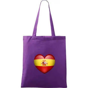 Srdce Španělsko - Taška bavlněná - 42 x 38 cm ( Fialová )