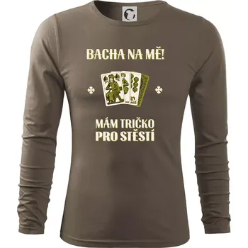 Pánské tričko Tričko pro štěstí - Prší - Triko s dlouhým rukávem FIT-T long sleeve - S ( Army )