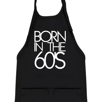 Kuchyňská zástěra Born In The 60's - Dětská zástěra na vaření - Univerzální velikost ( Černá )
