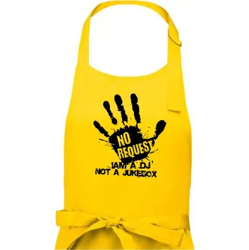 Kuchyňská zástěra Iam a dj not a jukebox - ruka - Dámská zástěra na vaření - Univerzální velikost ( Žlutá )