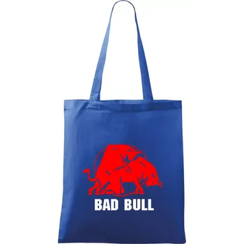 Nákupní taška Bad Bull - Taška bavlněná - 42 x 38 cm ( Královská modrá )