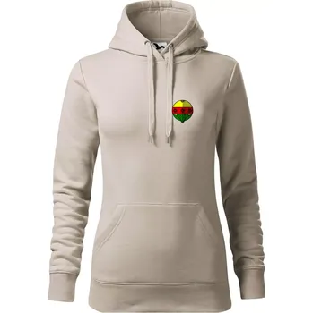 Dámská mikina Prší - Kule - prso - Mikina dámská Cape s kapucí - 2XL ( Ledově šedá )