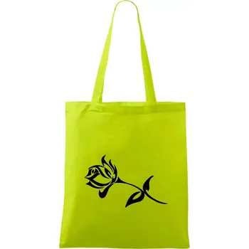 Růže obrys - Taška bavlněná - 42 x 38 cm ( Limetková )