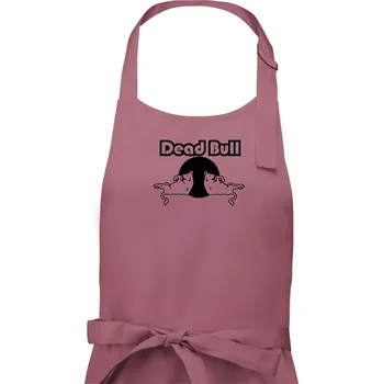 Kuchyňská zástěra Dead Bull obrys - Pánská zástěra na vaření - Univerzální velikost ( Starorůžová )