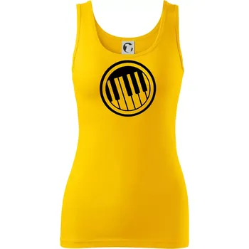 Dámské tričko Piano kruh - Dámské tílko - XS ( Žlutá )