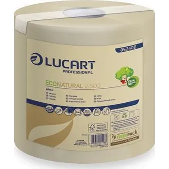Papírový ručník Utěrky ECONATURAL 2.500, role, 2vrstvé, havana hnědá, LUCART LUCART