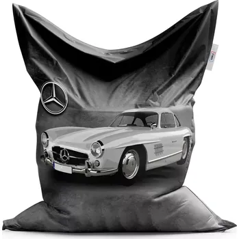 Sedací pytel Sablio Sedací vak Classic Mercedes-Benz 300 SL Šedé pozadí - 150x100 cm